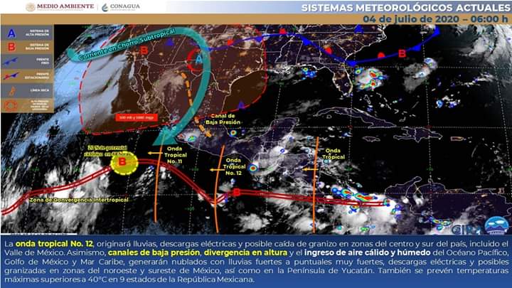 clima, mexico, centro, sur, calor