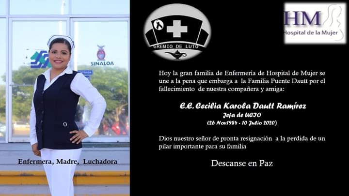 enfermera, muere, covid19