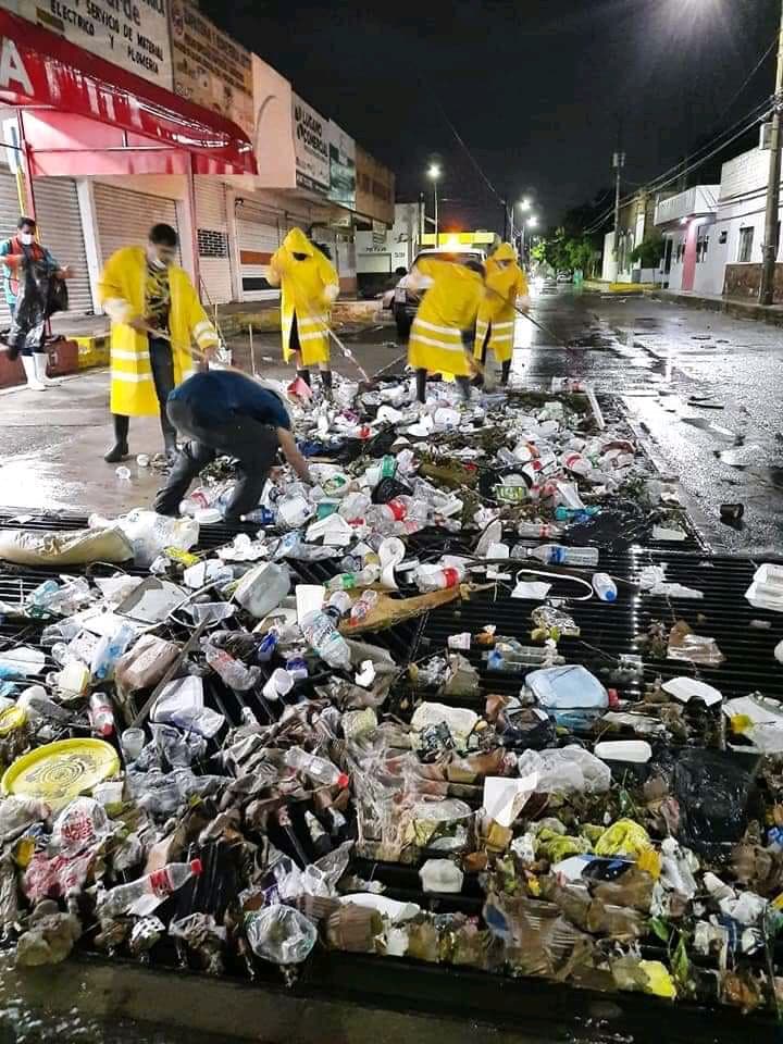 alcantarillas, basura, Lluvias, tapadas