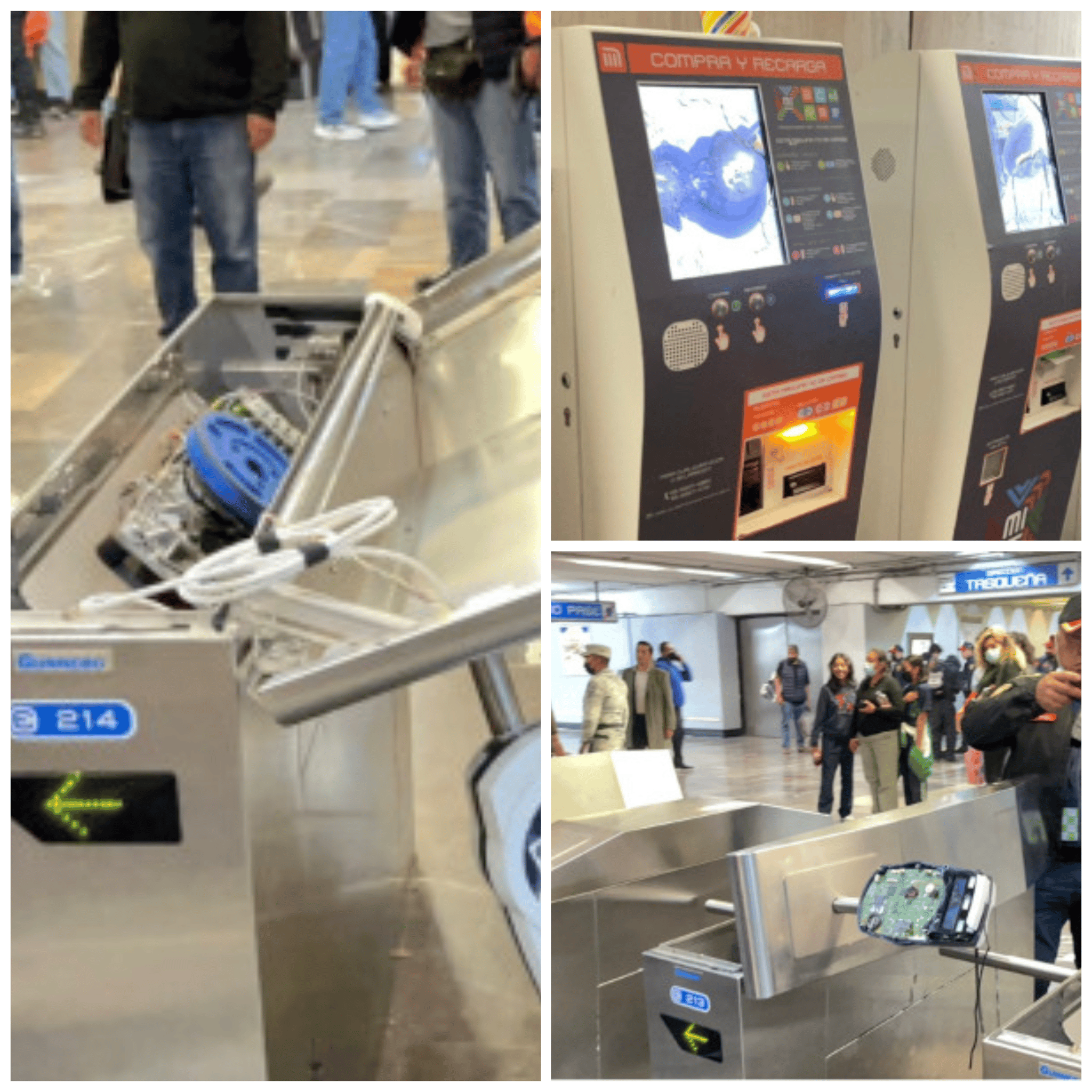 Para protestar contra la presencia de la Guardia Nacional feministas destrozan el lugar