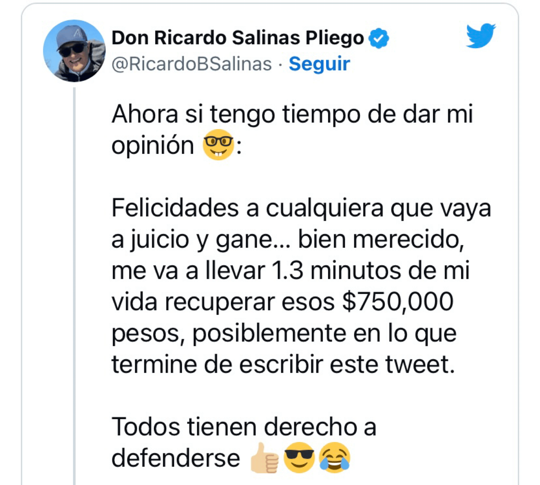 embargo Elektra, Ricardo Salinas Pliego se burla