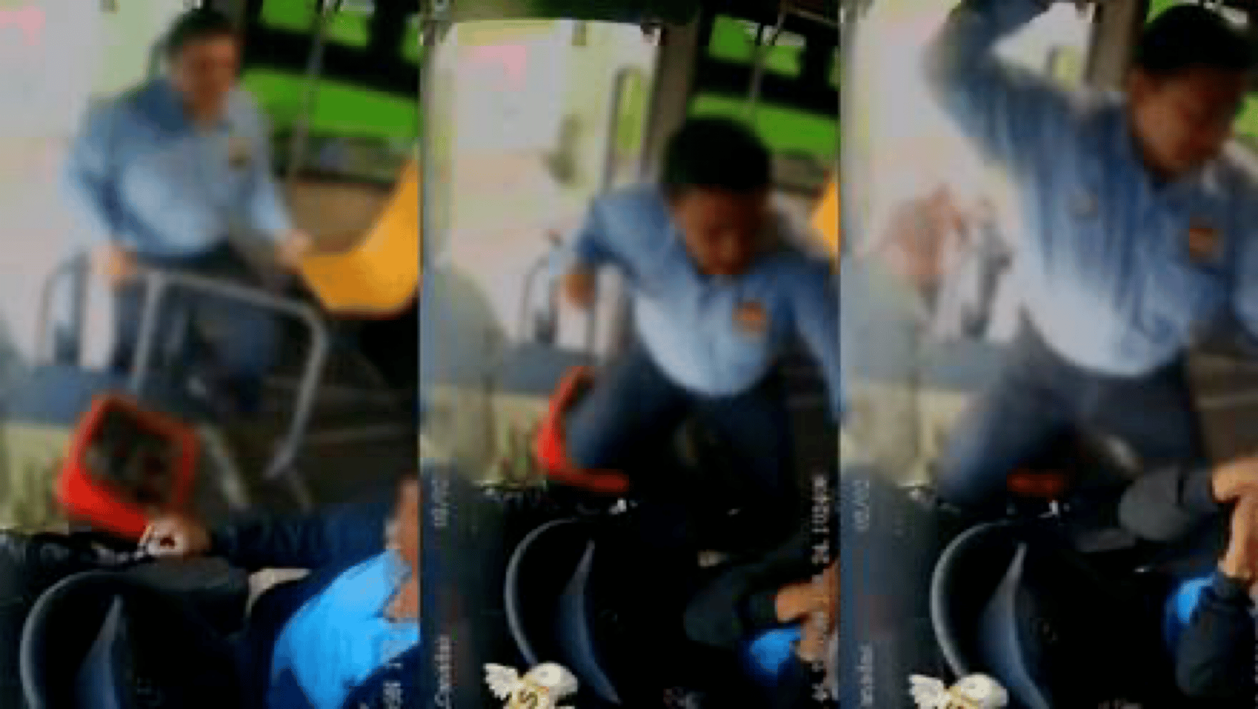 En redes sociales se viralizó un video en donde un hombre golpea brutalmente a chofer de camión