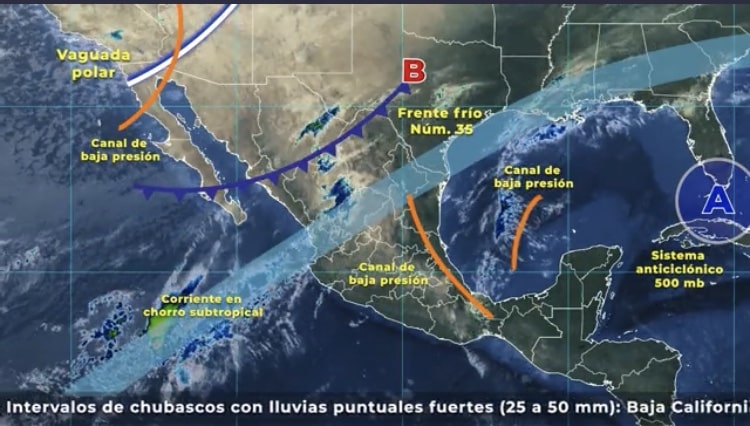 clima, clima México, frente frío