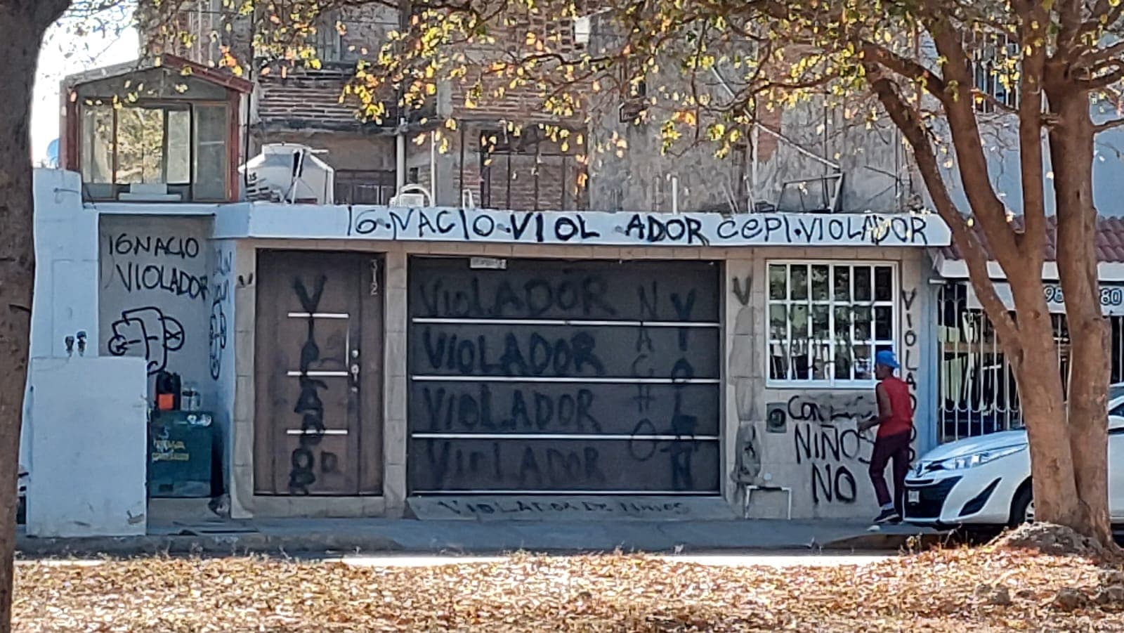grafiti, Infonavit Playas, Mazatlán, violador