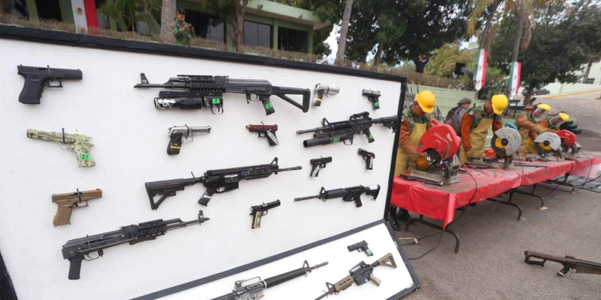 destrucción de armas, Mazatlán, SEDENA