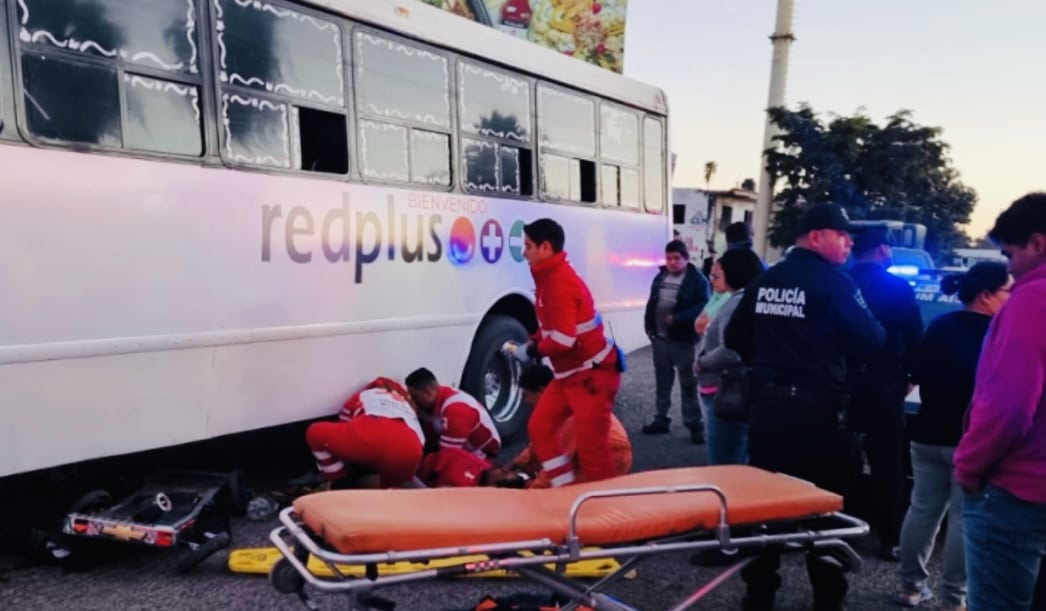 accidente, ahome, arrollado, camiones urbanos, Hombre, Los Mochis