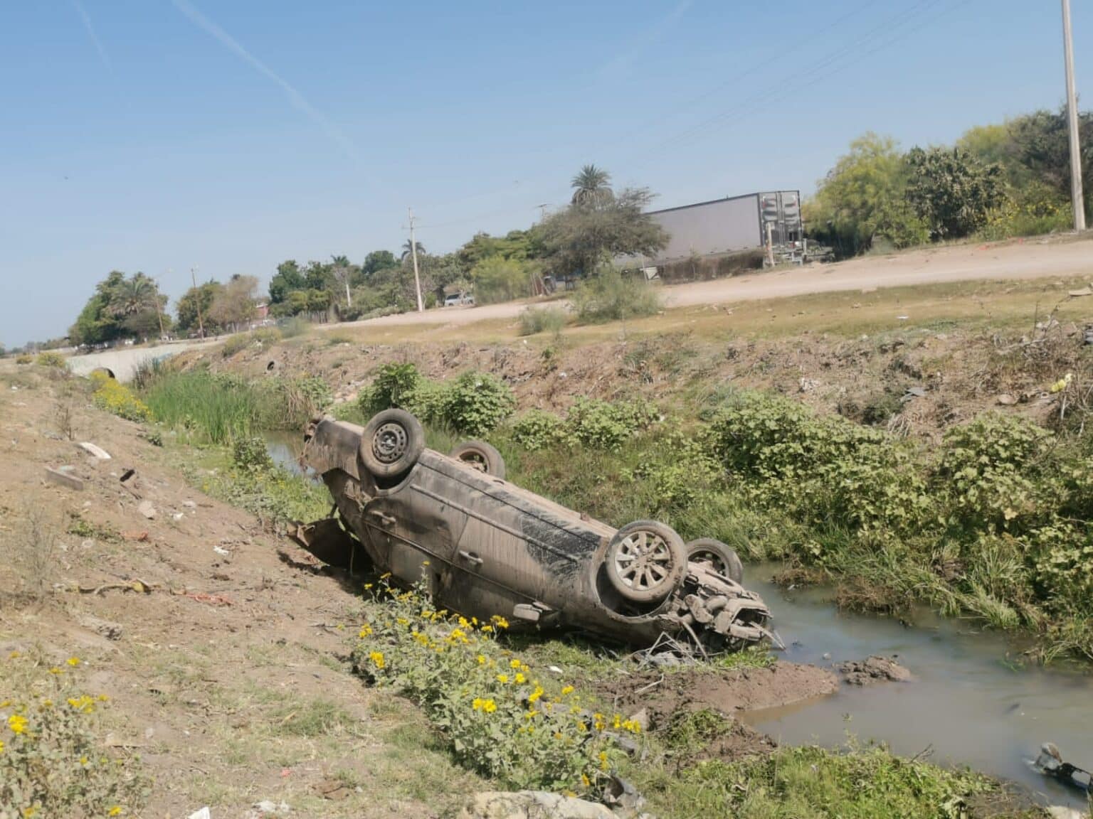 accidente, Los Mochis, Pareja, Sinaloa, Volcadura