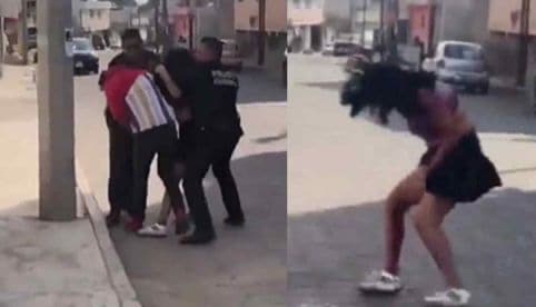 Balean a menor, Tlaxcala, video policías