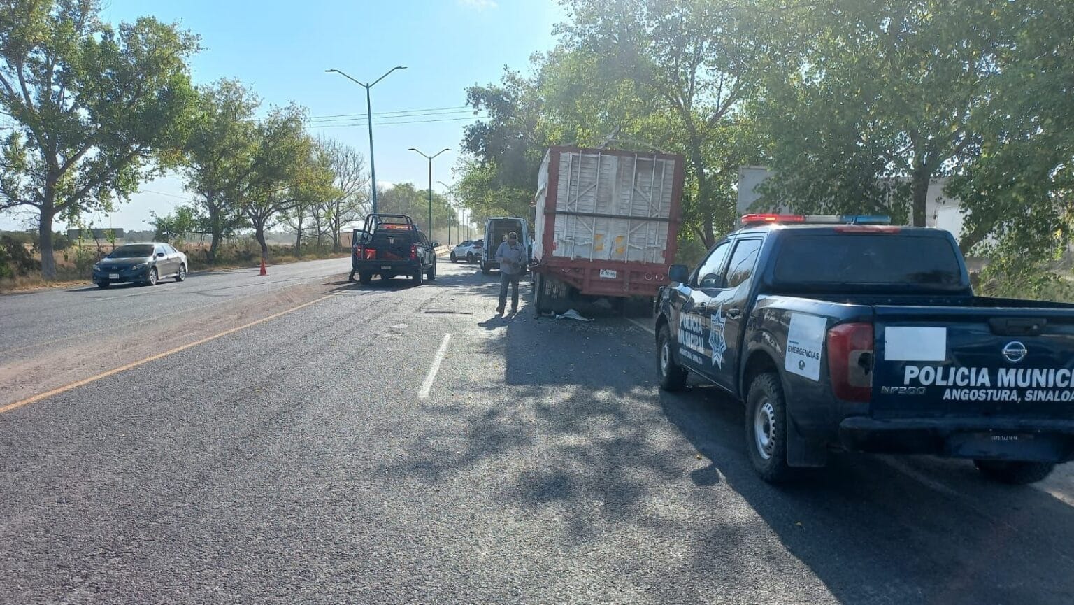 accidente, Angostura, mujer