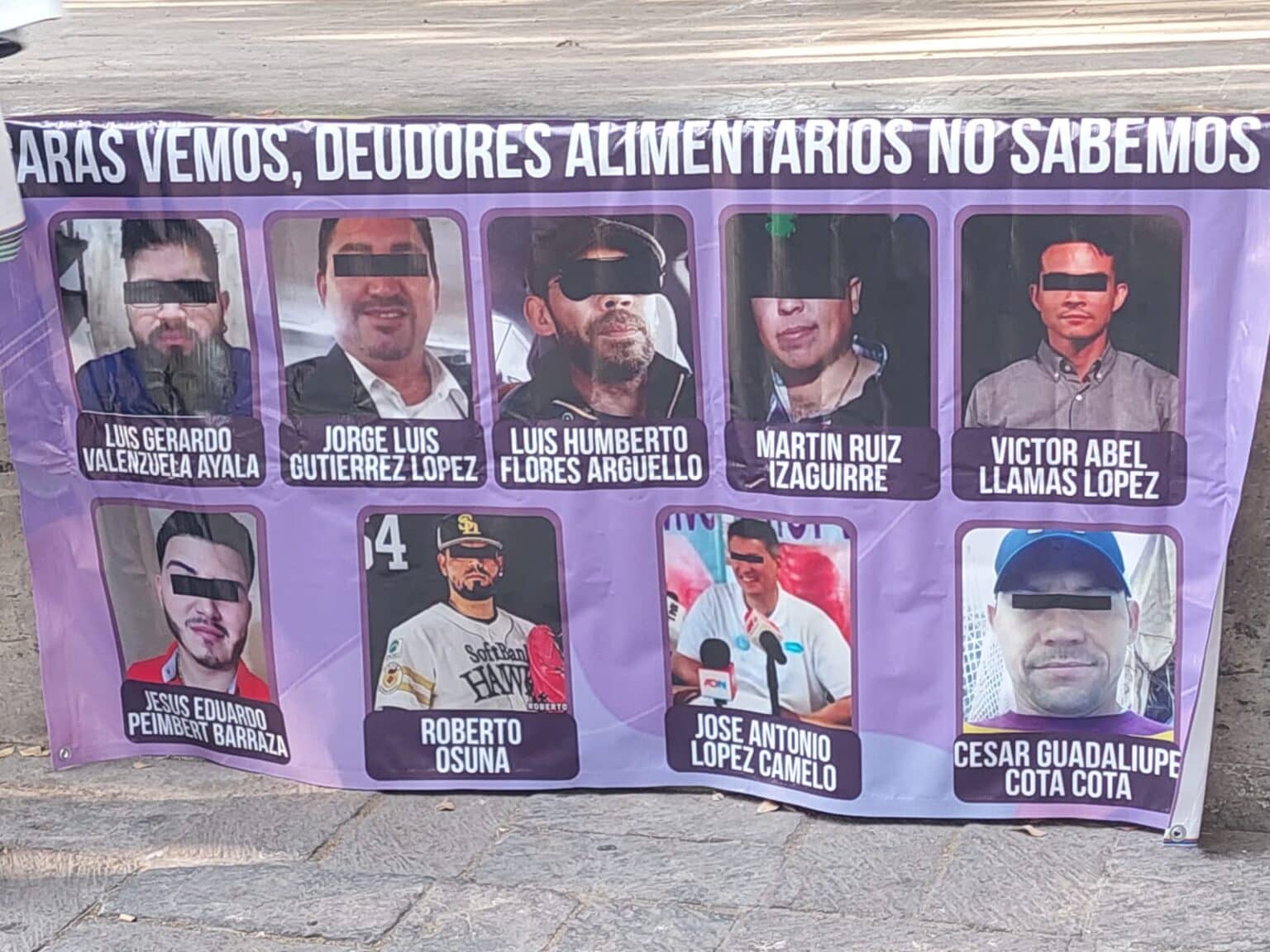 colectivo, Deudores Alimentarios, Los Mochis, padres, tendedero