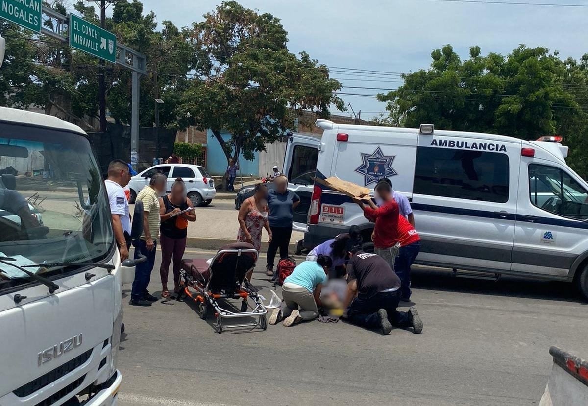 accidente, Ambulancia, Mazatlán, mujer