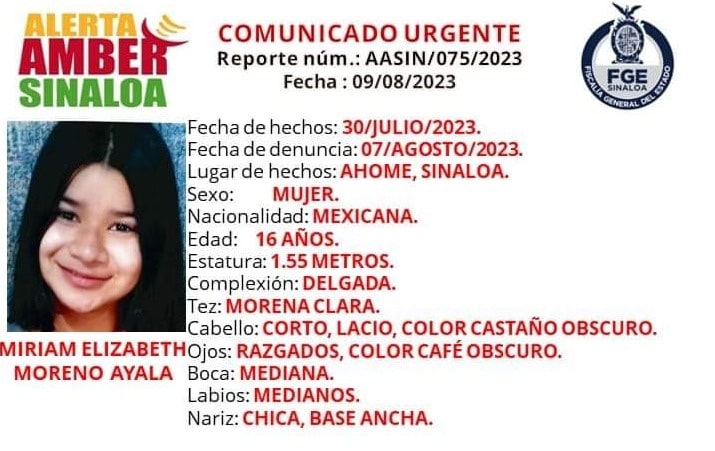 Desaparecida, joven, Los Mochis