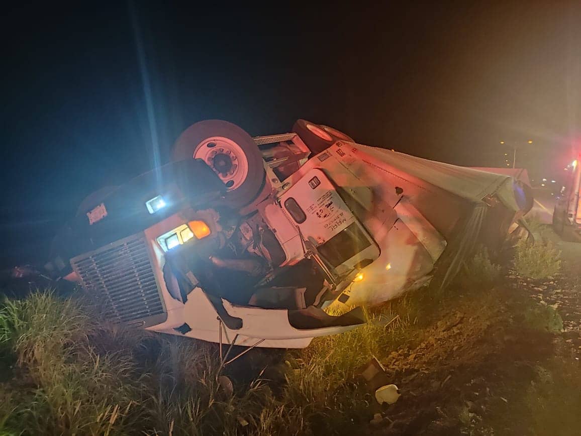 accidente, ahome, Volcadura