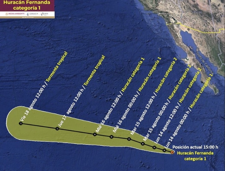 clima, clima México, Huracán Fernanda