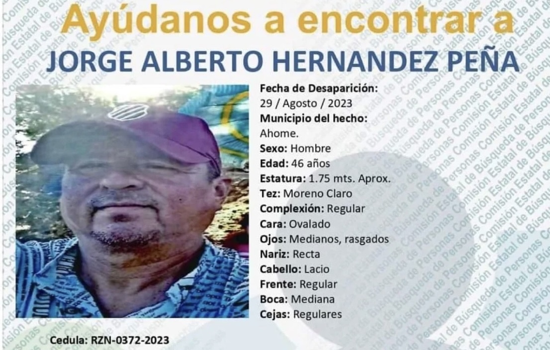 desaparecido, Hombre, Los Mochis