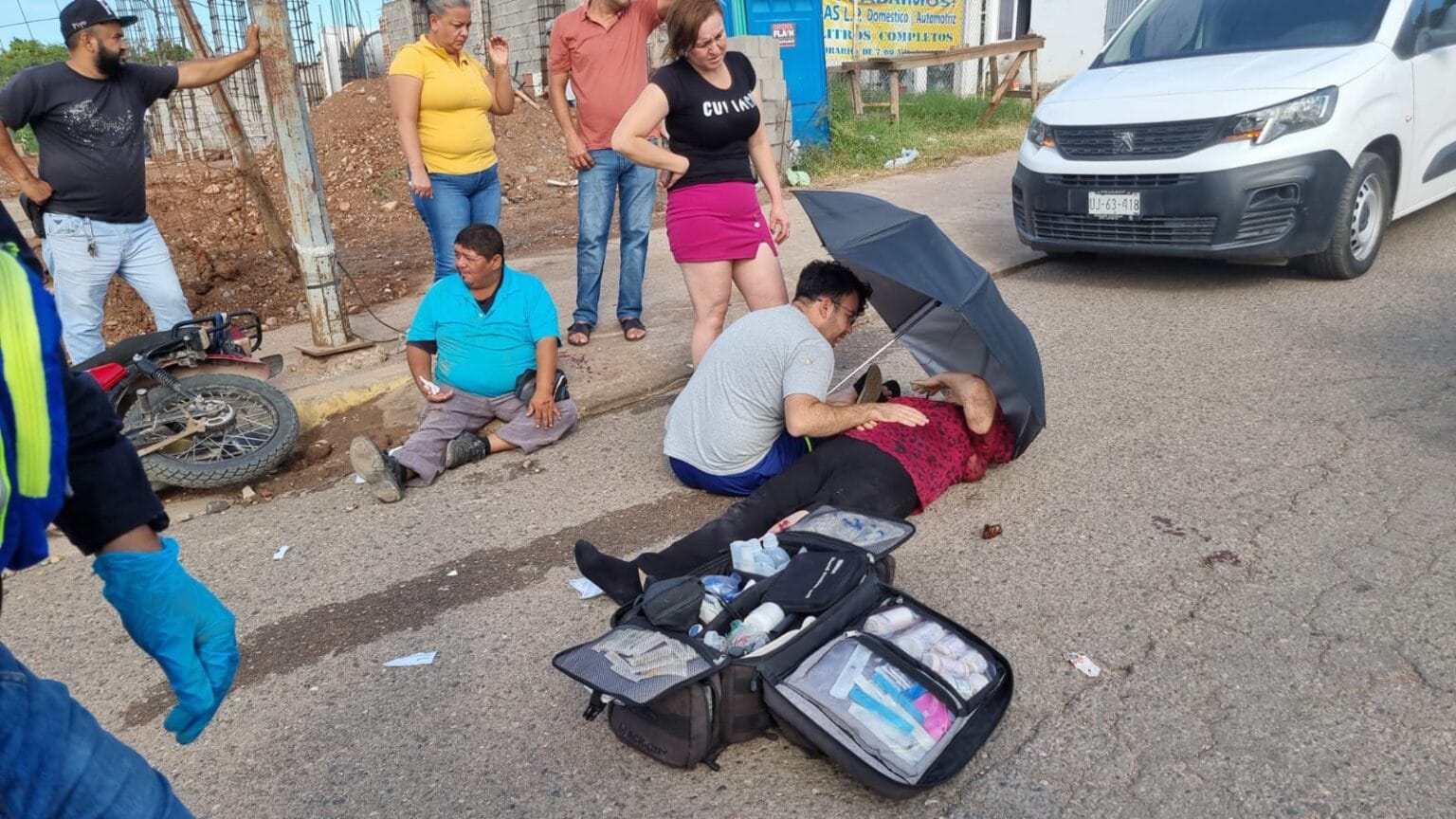 accidente, Culiacán, motociclista, mujer