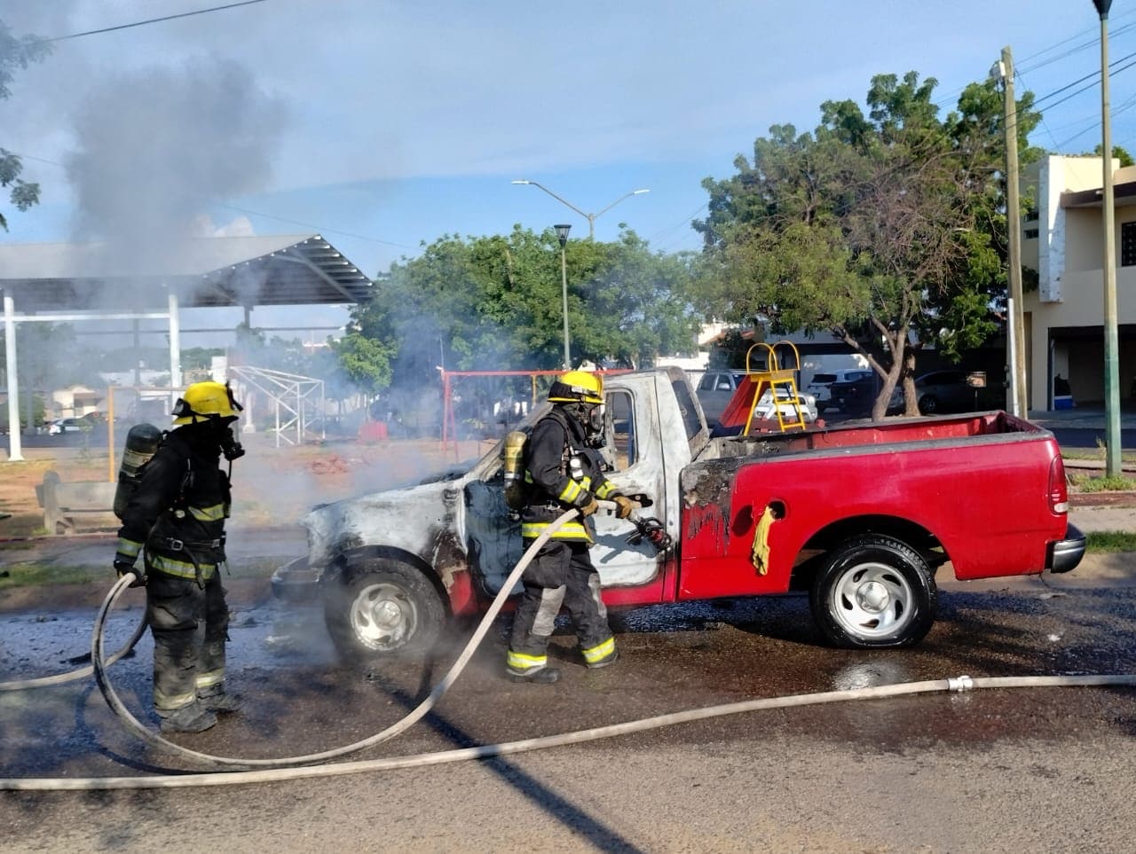 camioneta, Culiacán, incendio