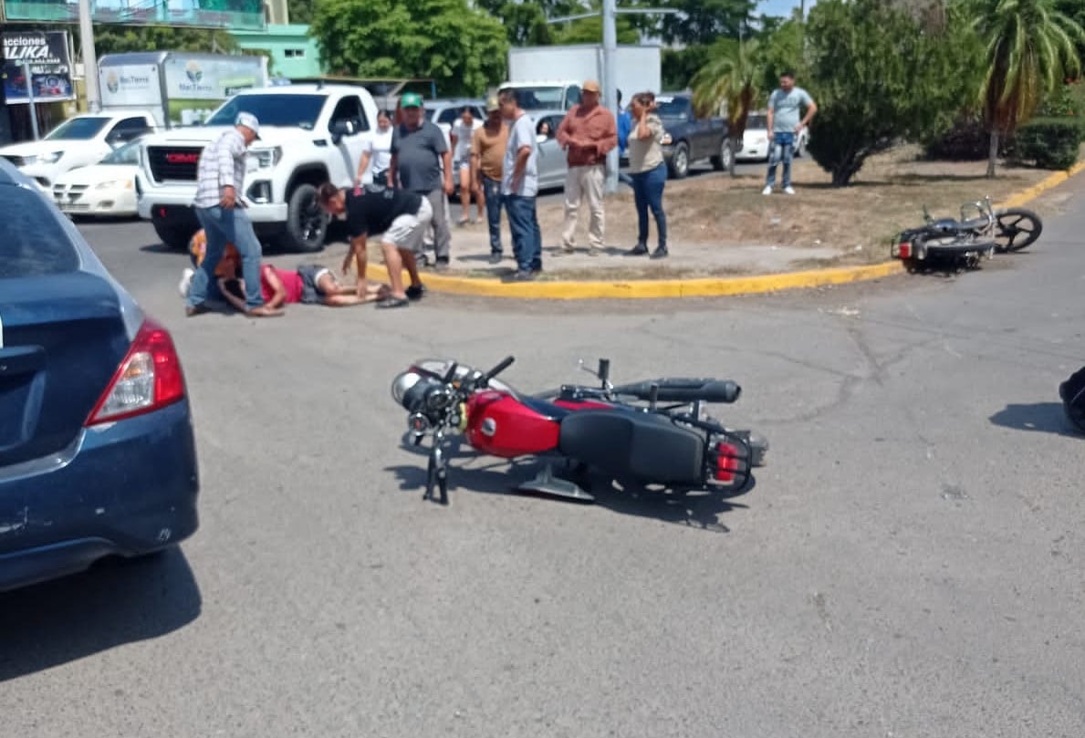 accidente, Choque, Guasave, motos
