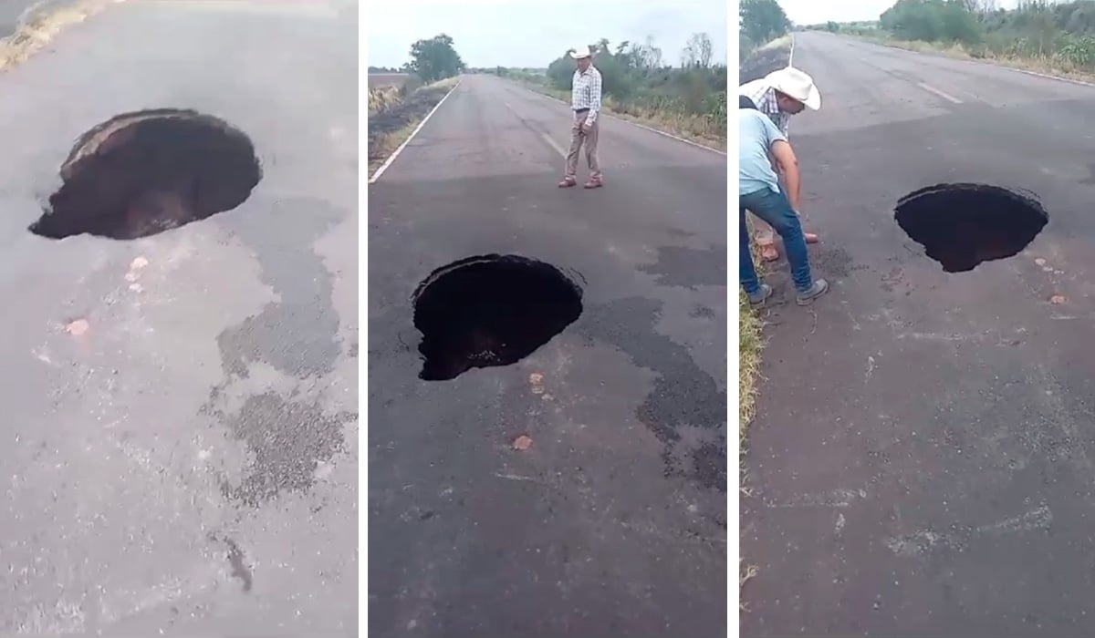 Angostura, carretera, Socavón