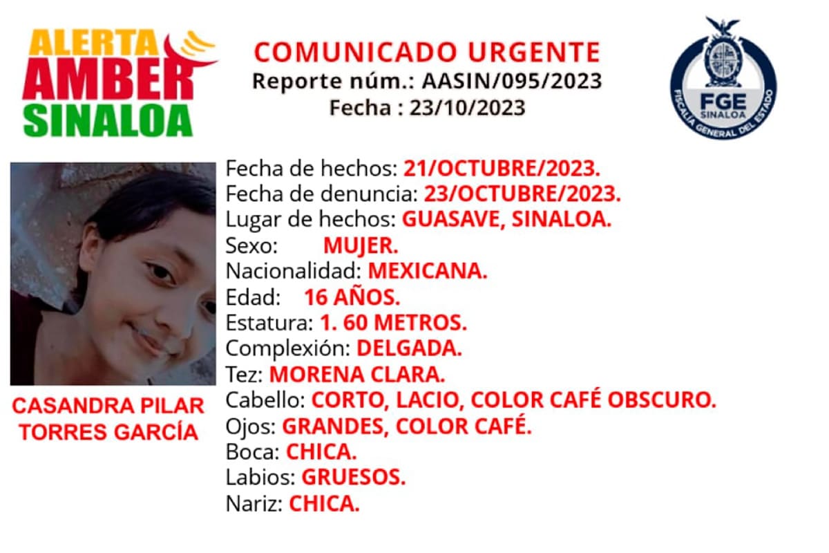 Desaparecida, Guasave, Menor, mujer