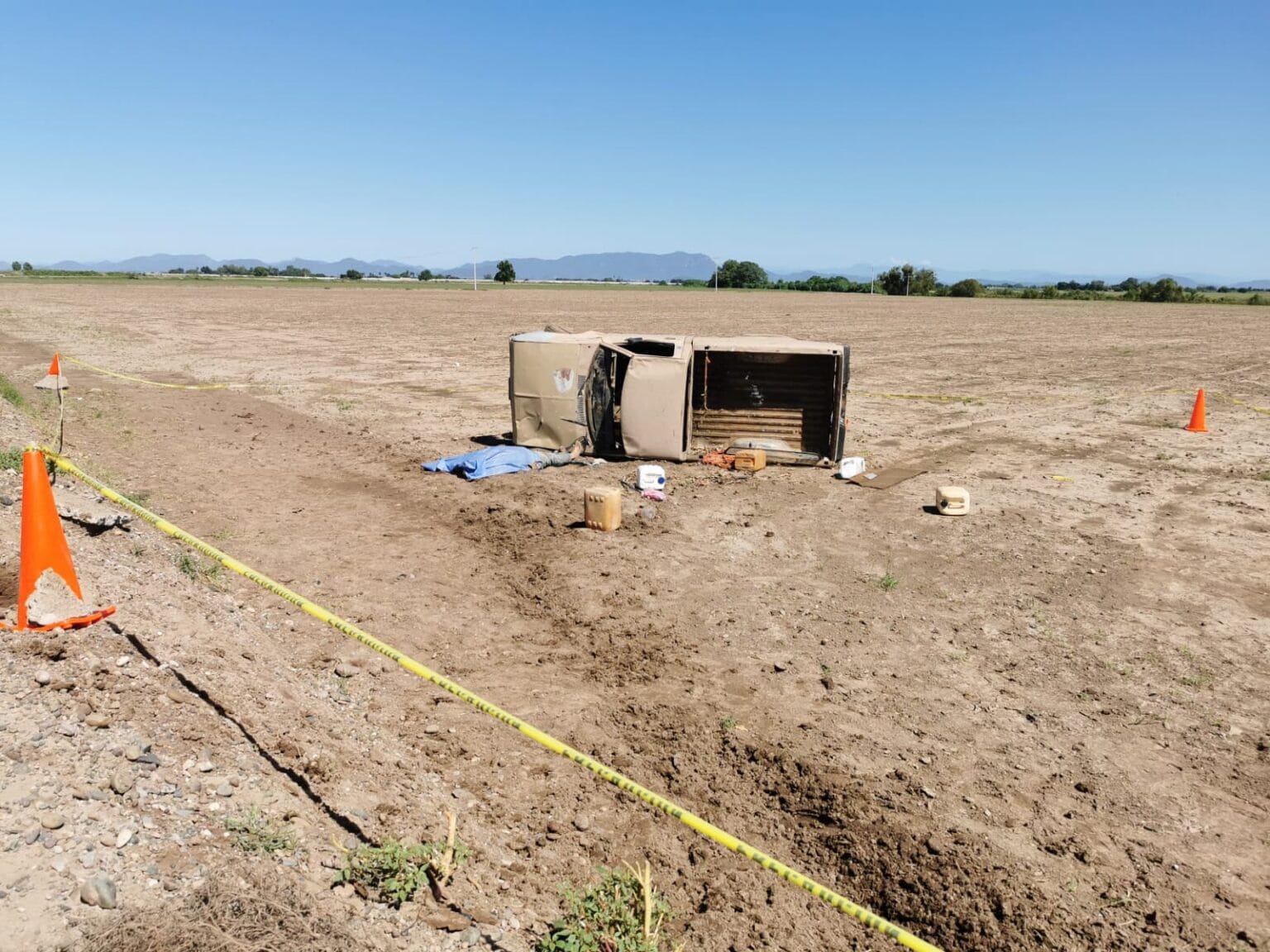 accidente, adulto mayor, Navolato, Volcadura