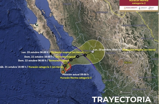 clima, Huracán norma, Los Cabos