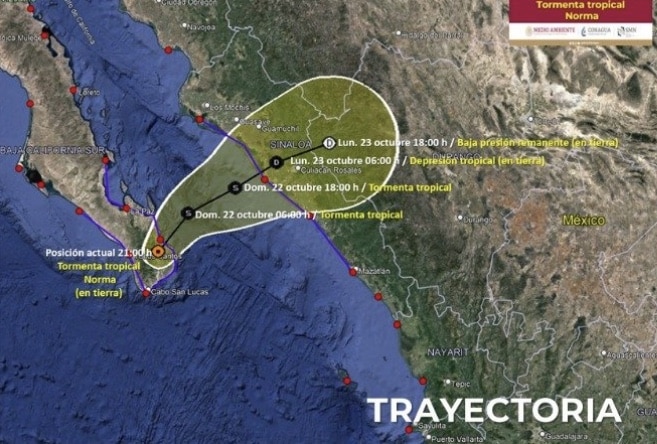 PC, Sinaloa, Tormenta tropical