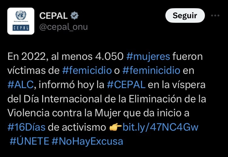 CEPAL, feminicidios, México
