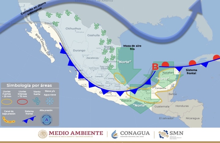 clima, frente frío, Sinaloa