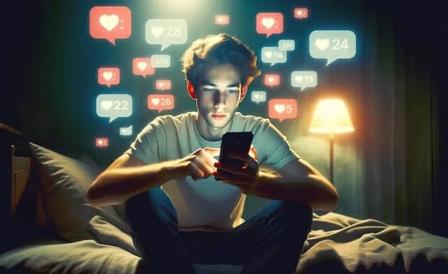 joven, redes sociales, Salud