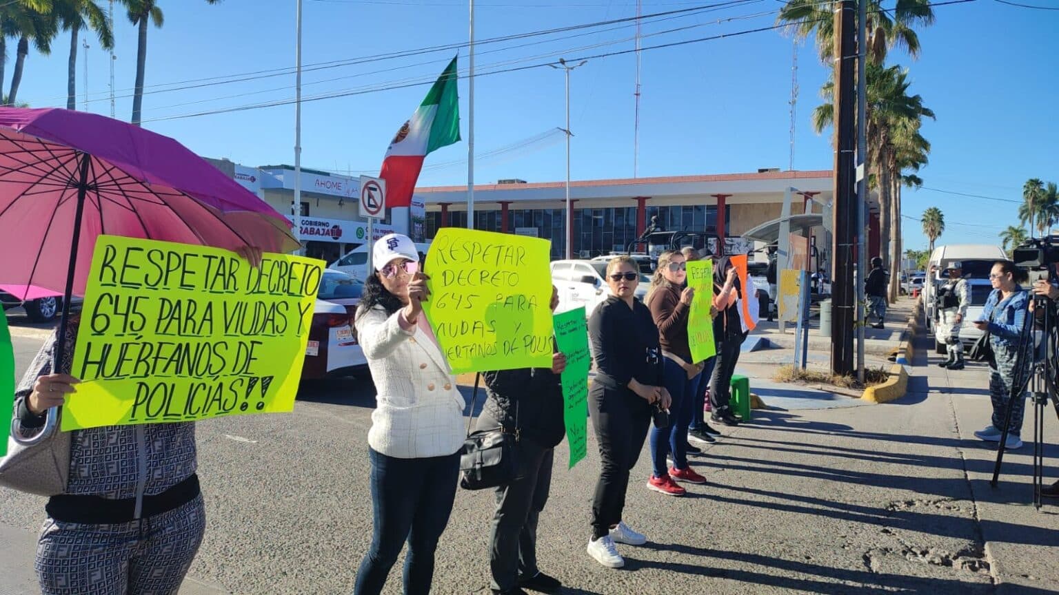 ahome, protestas, Viudas Policías