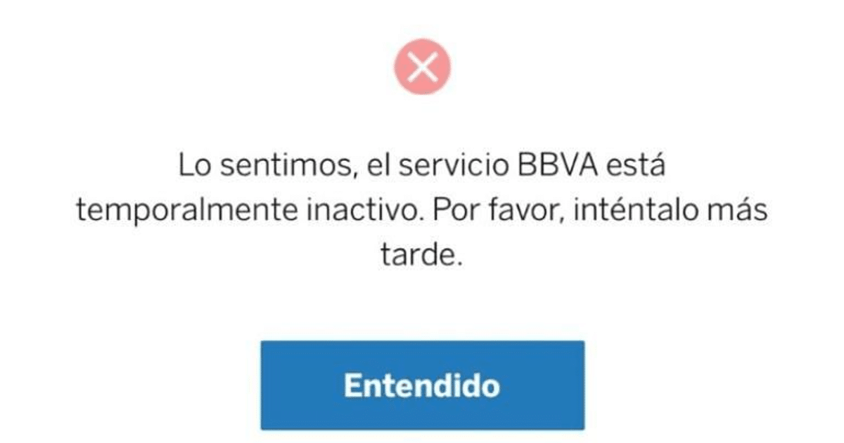 bbva, caída