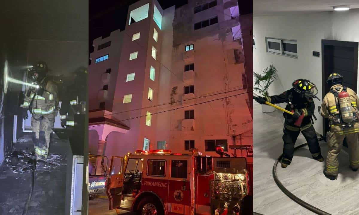 Edificio, incendio, Mazatlán