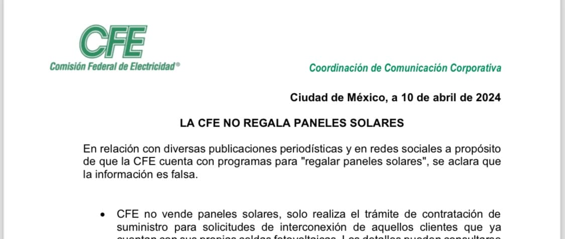 cfe, PANELES