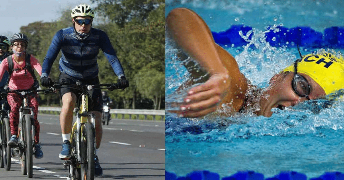 ciclismo, deporte, natación