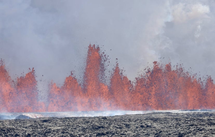 erupción, Islandia, volcan