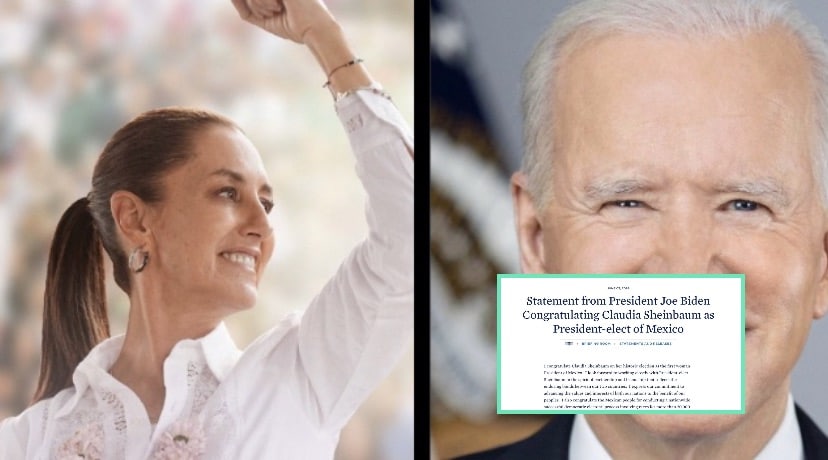 Claudia Sheinbaum, JOE BIDEN
