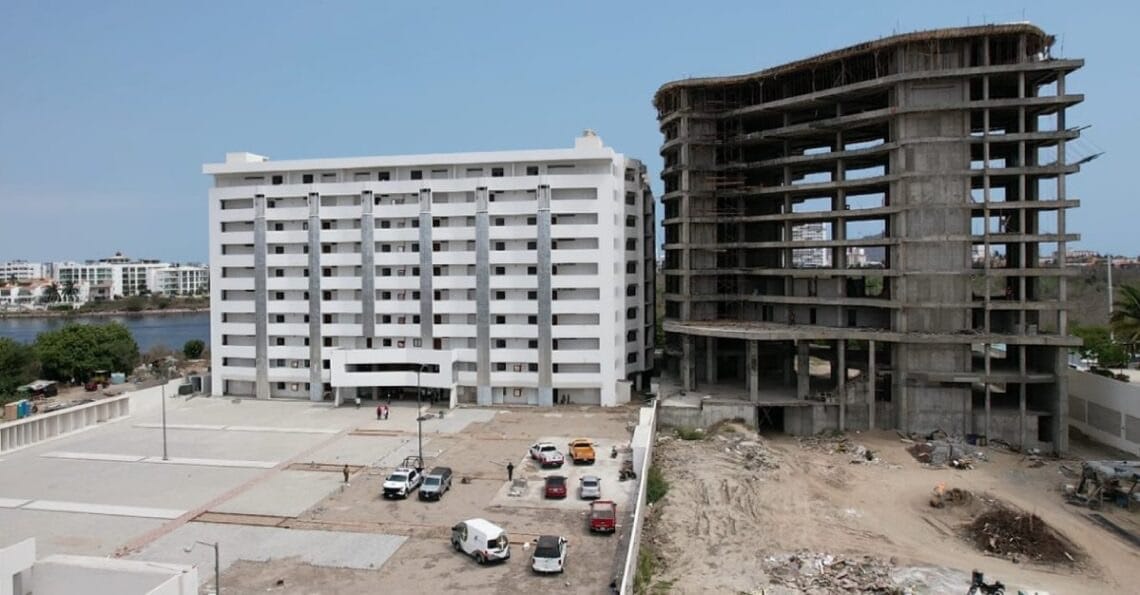 MARINA, Mazatlán, torre construcción