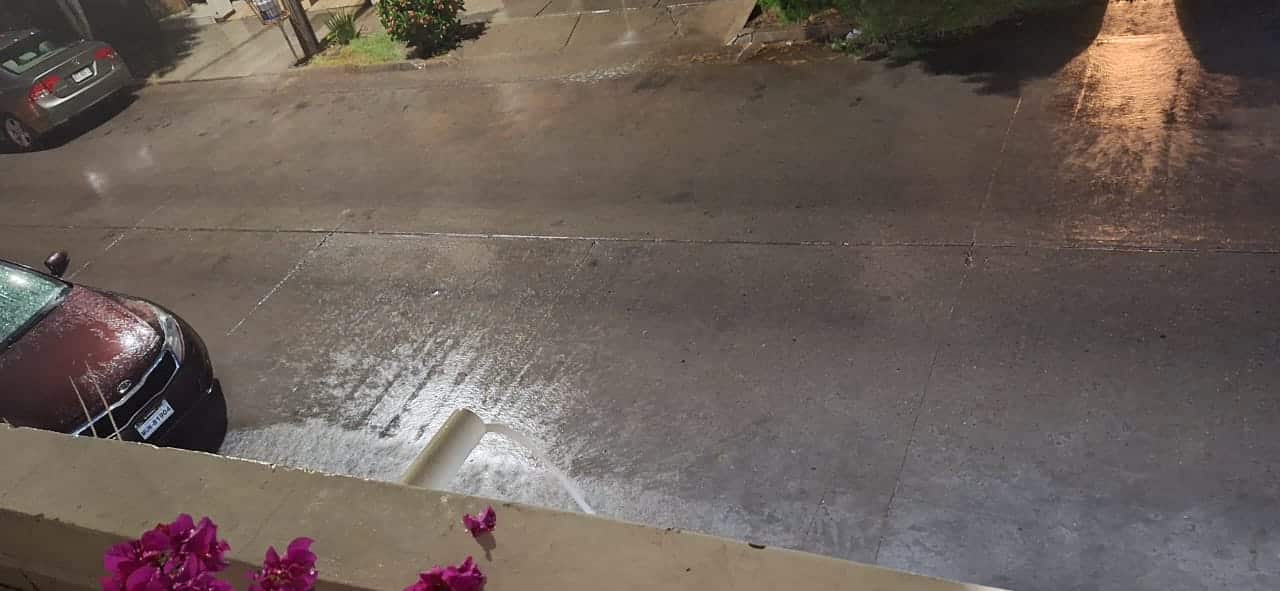 encharcamientos, lluvia, Los Mochis