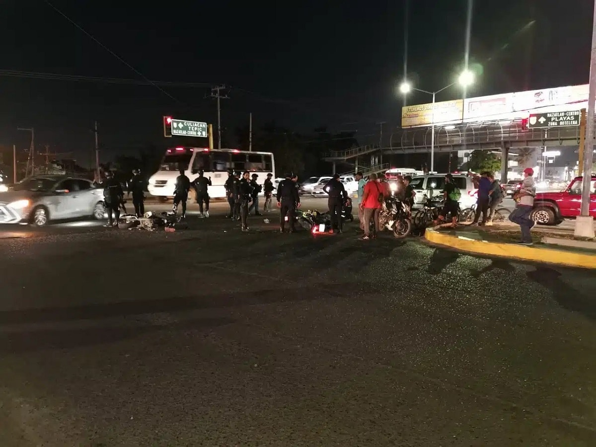 accidente, Mazatlán, motociclistas