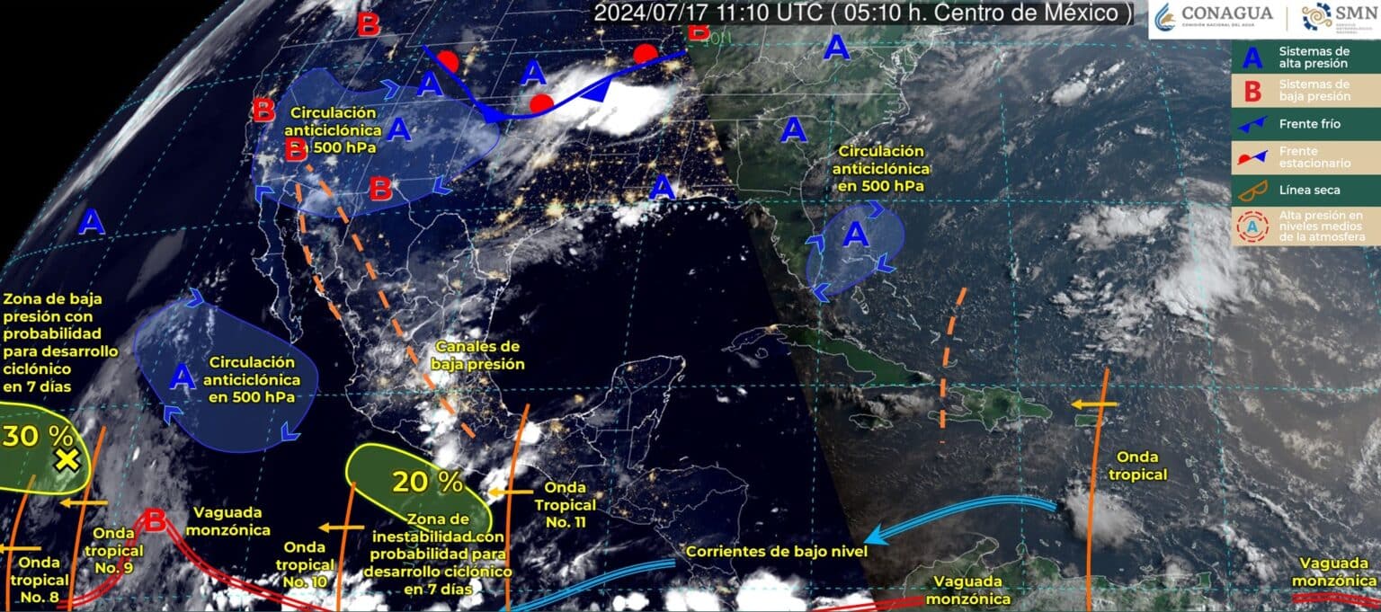 clima, Pacifico mexicano, smn