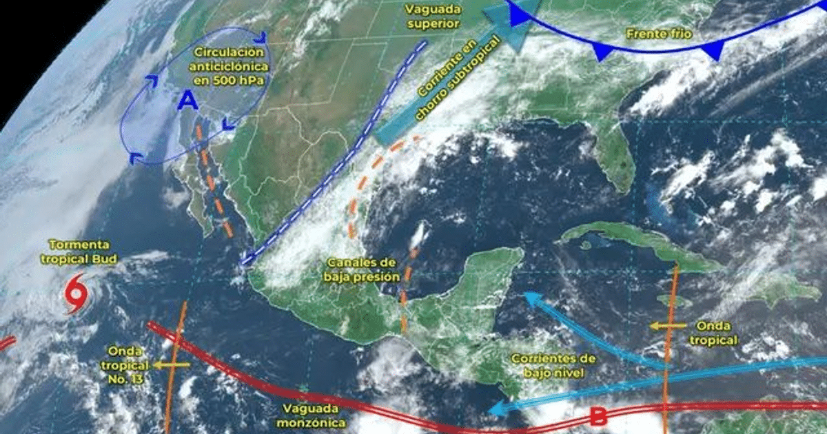 clima inestable, lluvias fuertes, Monzón mexicano, protección civil, Tornados