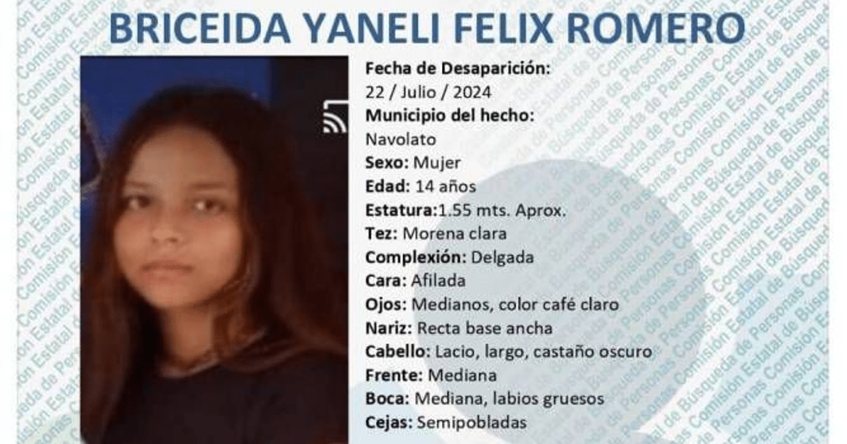 . Sinaloa, adolescente, búsqueda, desaparicion, riesgo