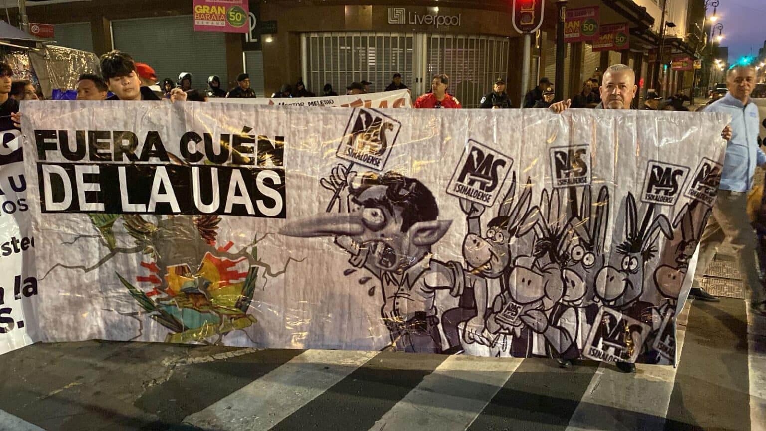 CDMX, Protesta, UAS, zocalo