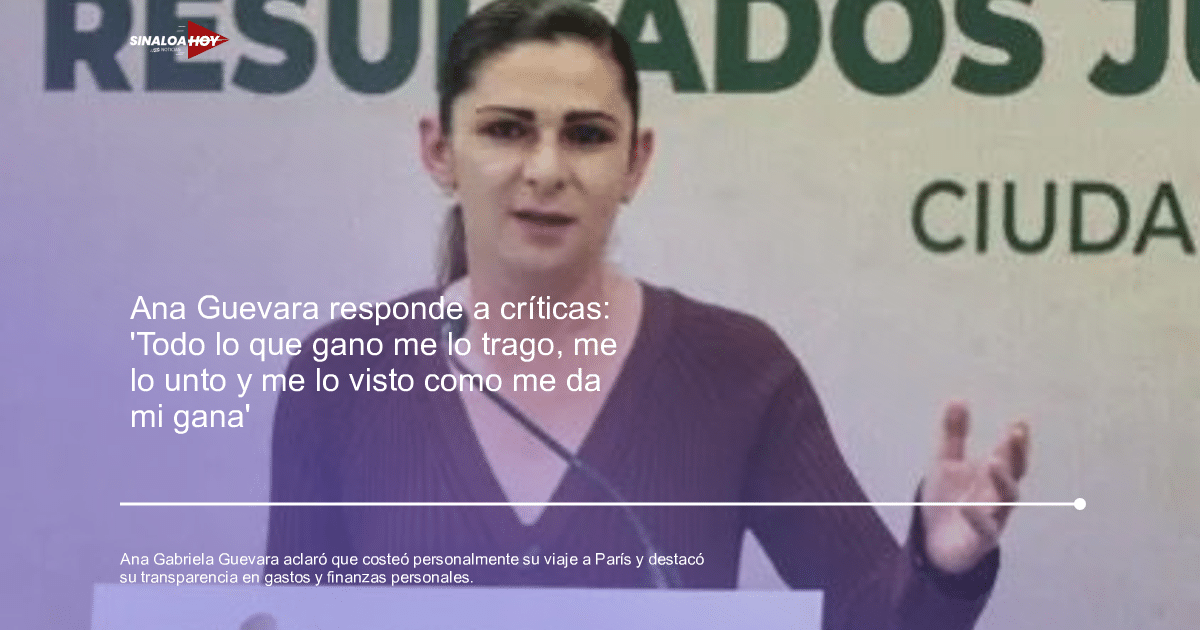 Ana Gabriela Guevara, Conade., finanzas personales, gastos de viaje, transparencia