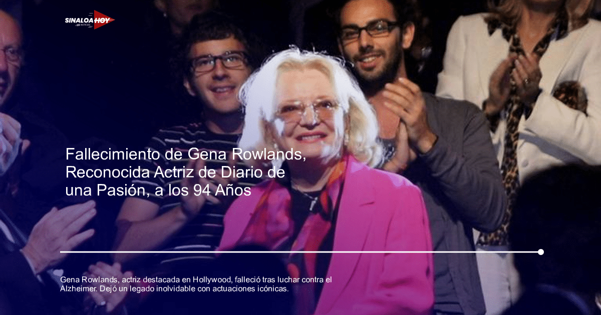 Alzheimer, autocine, famaHollywood, Gena Rowlands, legado.