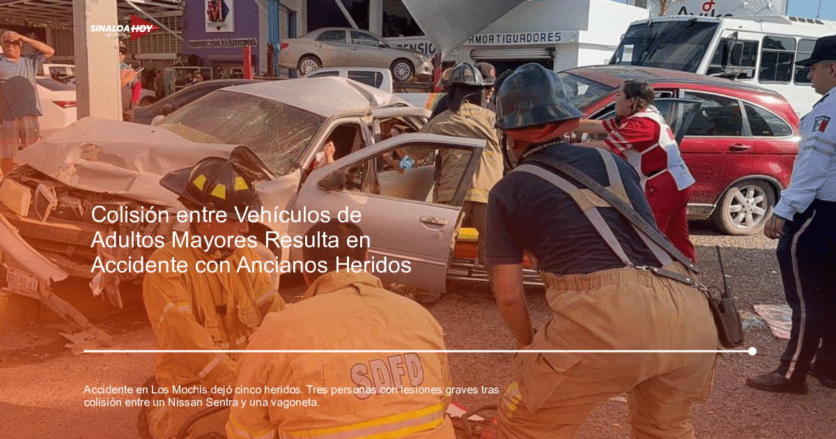 4 heridos, Accidente de tráfico, Accidente Los Mochis, Rescate, Secretaria de Seguridad Pública y Tránsito Municipal