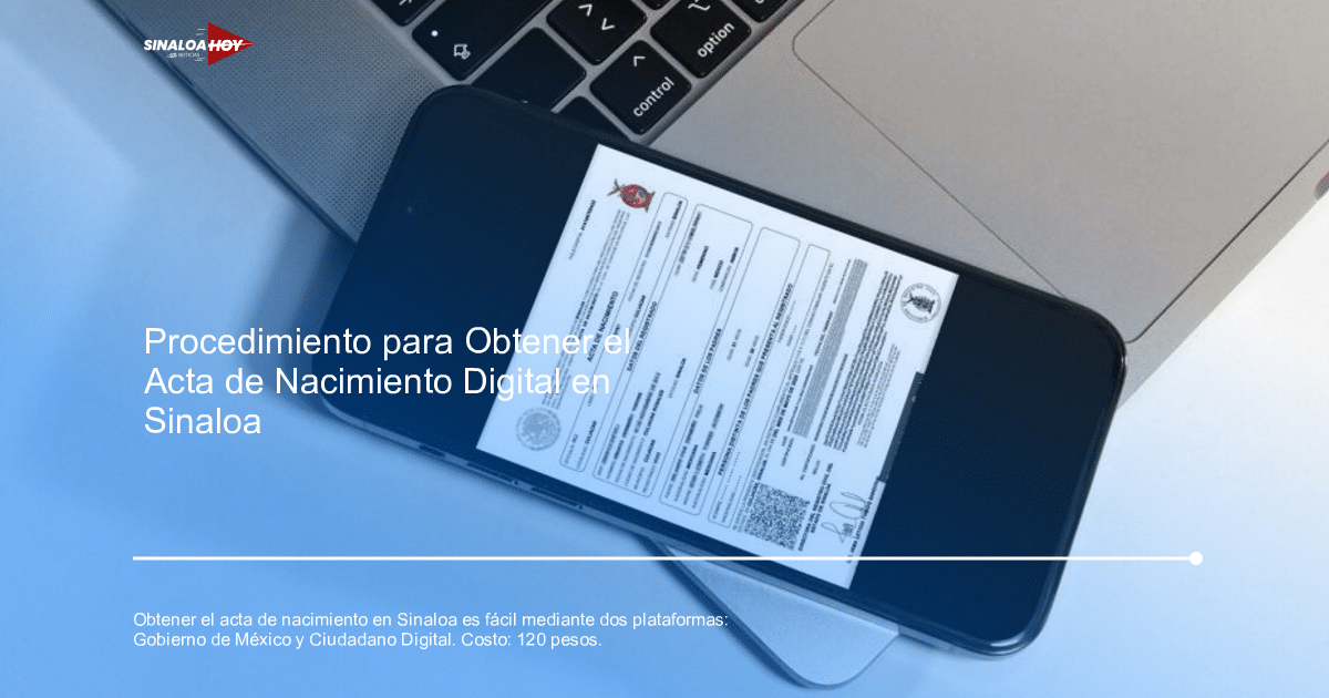 . Sinaloa, acta de nacimiento, Ciudadano Digital., Gobierno de México, Trámites en línea