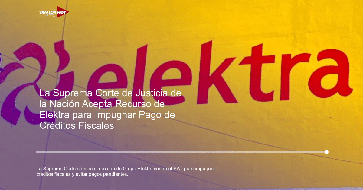 Créditos fiscales., Fiscalidad, Grupo Elektra, Recurso de revisión, Suprema Corte de Justicia