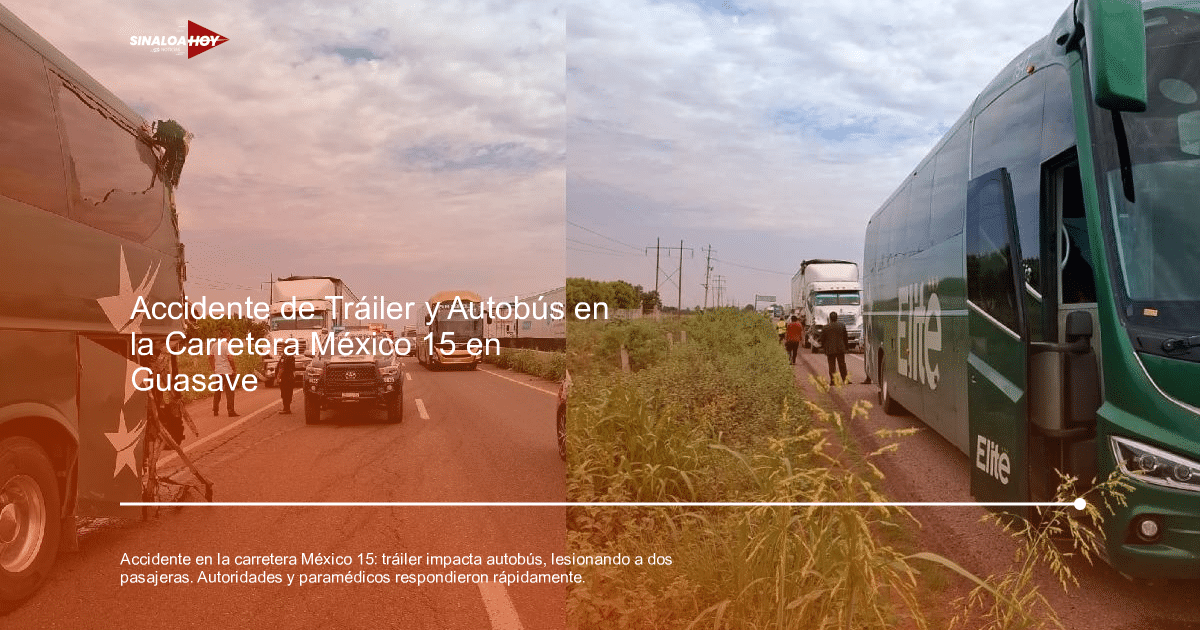 . Sinaloa, Accidente de tráfico, lesiones, respuesta de emergencia, seguridad vial.